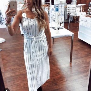 Bevello stripe midi dress
